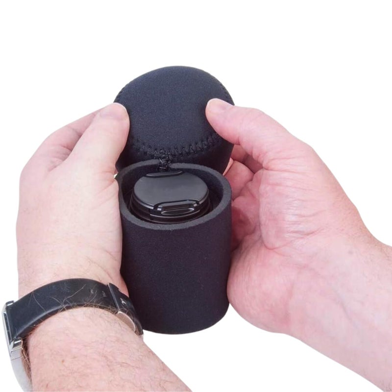 OP/TECH USA Fold-Over Neoprene Lens Pouch â€“ Camera Lens Case for safe Lens Cover storage, Great for Photography & outdoor shoot, Keeps your Lens secure with No-Lose Lid-251 (Black) - Made in USA - Image 5